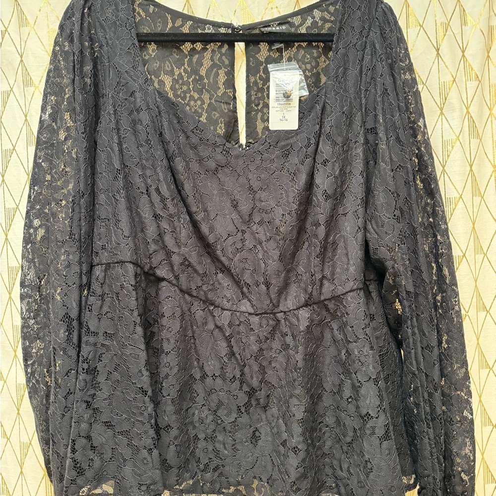 Elegant Lace Black Top